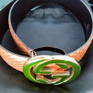 Vintage Gucci python belt